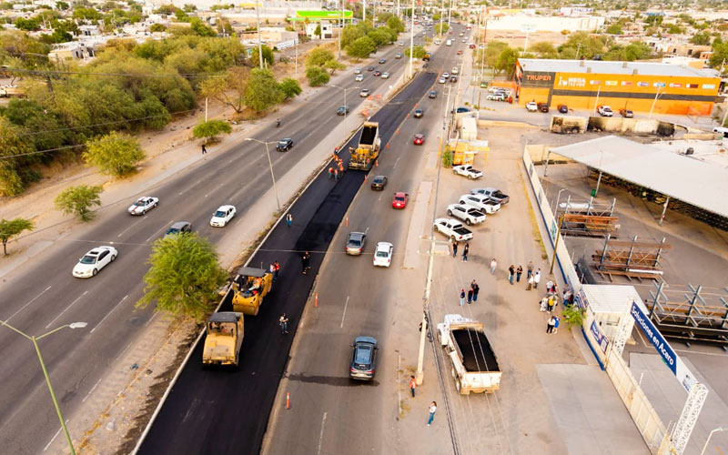 Hermosillo suma recarpeteo en 21 vialidades durante 2026