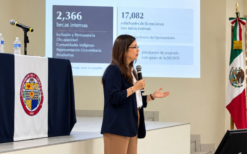 Dena Camarena presenta primer informe al frente de la Unison