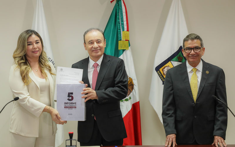 Congreso de Sonora recibe el quinto informe de gobierno de Alfonso Durazo
