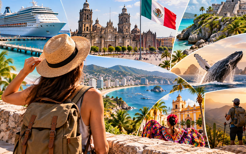 México rompe cinco récords turísticos y registra 59.7 millones de visitantes internacionales