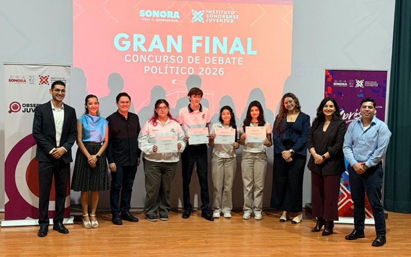 Estudiante de Cecyte Sonora obtiene segundo lugar en debate político