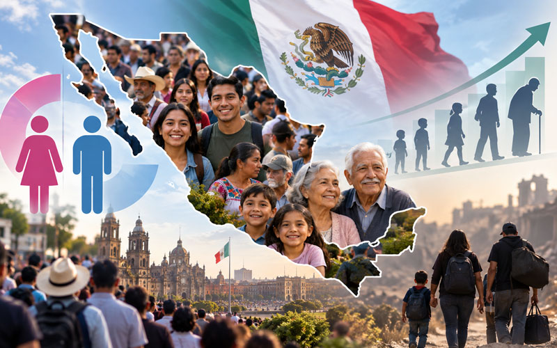 México alcanza 130.9 millones de habitantes; aumenta la población adulta mayor