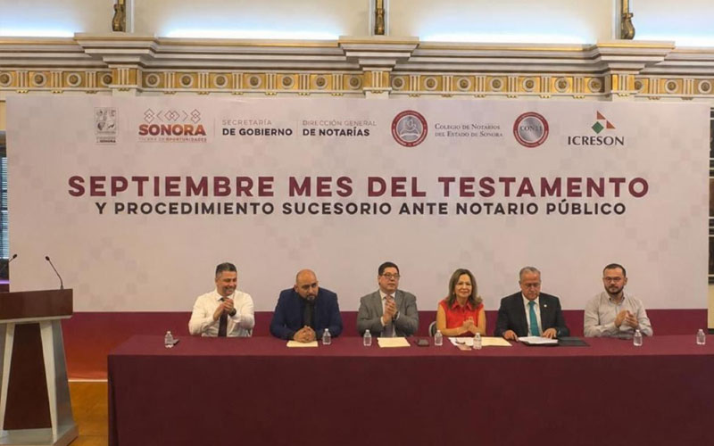 Arranca en Sonora campaña “Septiembre, Mes del Testamento” con costos preferenciales