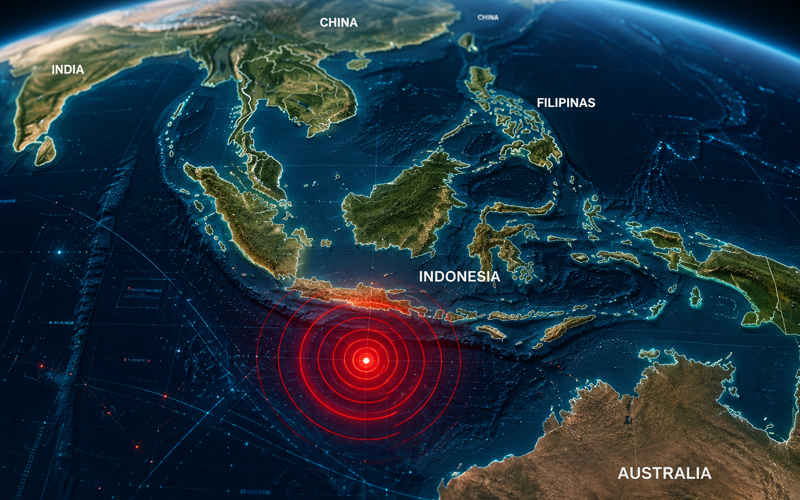 Terremoto de magnitud 7.7 sacude la costa de Indonesia