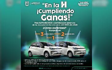 Hermosillo sorteará dos autos eléctricos entre contribuyentes cumplidos