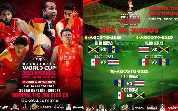 Ciudad Obregón, sede del Torneo Pre Clasificatorio rumbo a la Copa Mundial FIBA 2027
