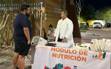 Otorga Ayuntamiento de Hermosillo consultas nutricionales gratuitas en colonias