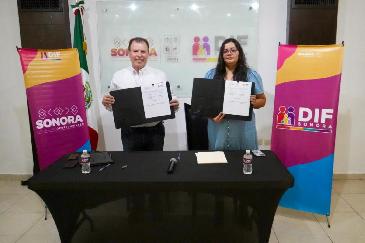 DIF Sonora y CEDES firman convenio para impulsar terapias asistidas con delfines