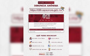 Denuncia anónima fortalece la investigación de delitos en Sonora: SSPC