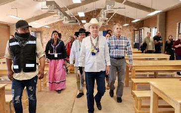 Gobernador Alfonso&nbsp;Durazo inaugura comedor escolar y Telebachillerato Comunitario en Punta Chueca