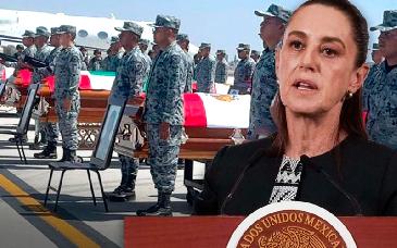 Sheinbaum rinde homenaje a militares caídos en operativo contra “El Mencho”