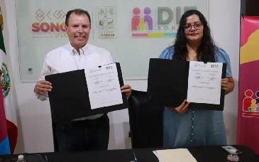 DIF Sonora y CEDES firman convenio para otorgar delfinoterapias a niñas y niños con discapacidad