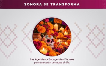 Cerrarán agencias fiscales de Sonora el lunes 2 de noviembre