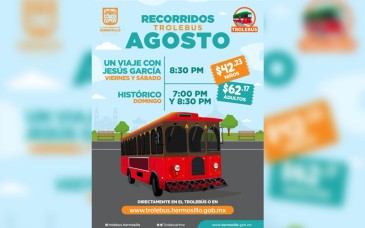 Invitan a recorrer Hermosillo en el Trolebús Turístico este fin de semana