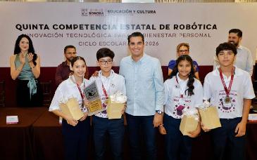 SEC premia talento estudiantil en competencia estatal de robótica