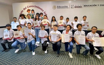 Reconocen a 18 estudiantes sonorenses ganadores de la Olimpiada del Conocimiento Infantil 2026