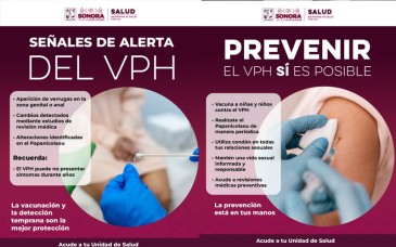 SSP Sonora llama a informarse sobre la vacuna contra el VPH