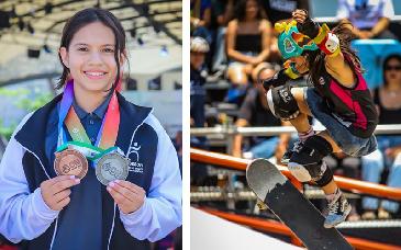 Patinadora sonorense Zoe Arvayo conquista plata y bronce en Olimpiada Nacional de Skateboarding
