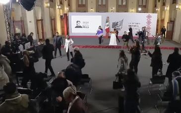 Conferencia de Sheinbaum tuvo que ser suspendida momentáneamente por sismo