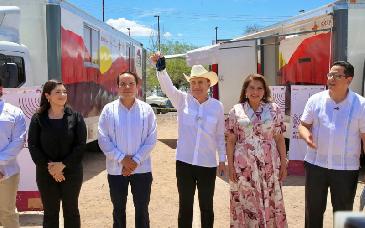 Alfonso Durazo entrega nuevas clínicas móviles y supervisa construcción del Cecosabi en Hermosillo
