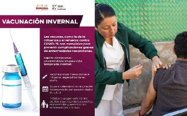 Secretaría de Salud llama a vacunarse para prevenir enfermedades respiratorias en Sonora