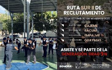 Inicia segunda ruta de reclutamiento de la USP para integrar la generación de cadetes más grande en Sonora