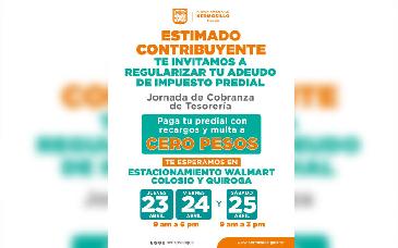 Facilitan pago de predial en Hermosillo con descuentos totales en multas y recargos