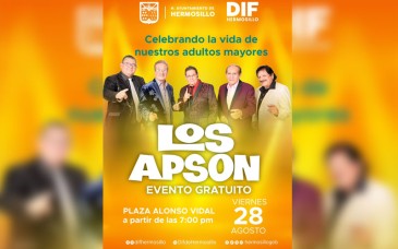 DIF Hermosillo celebrará a adultos mayores con baile gratuito de Los Apson