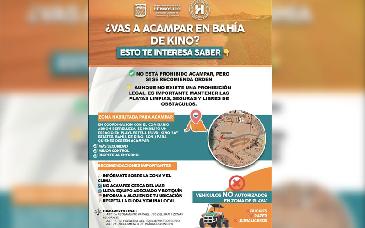 Promueve Gobierno de Hermosillo camping responsable en Bahía de Kino durante Semana Santa