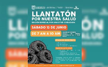 Realizarán nuevo Llantatón por nuestra salud en La Campiña