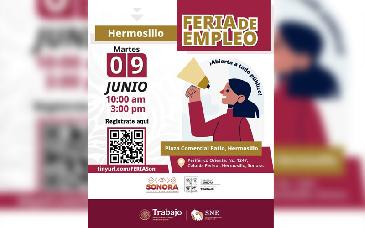 Sonora realizará Feria de Empleo en Hermosillo el 9 de junio