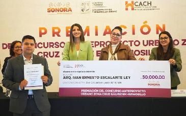Gobierno de Sonora premia proyectos para regenerar la zona Cruz Gálvez en Hermosillo