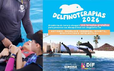 DIF Sonora abre convocatoria para terapias asistidas con delfines