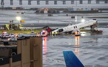 Dos muertos y decenas de heridos en accidente de este domingo en aeropuerto LaGuardia de NY