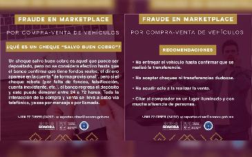 Alerta en Sonora por estafas en venta de autos en Marketplace con cheques falsos