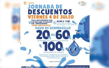 Agua de Hermosillo invita a su Jornada de Descuentos en colonia Universidad