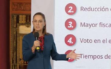 Claudia&nbsp;Sheinbaum confirma que hoy enviará la iniciativa de reforma electoral; anticipa Plan B
