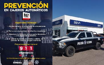 SSP Sonora emite recomendaciones para un retiro seguro en cajeros automáticos
